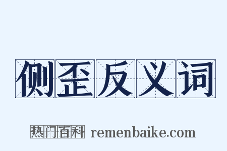 侧歪反义词是什么意思的图片